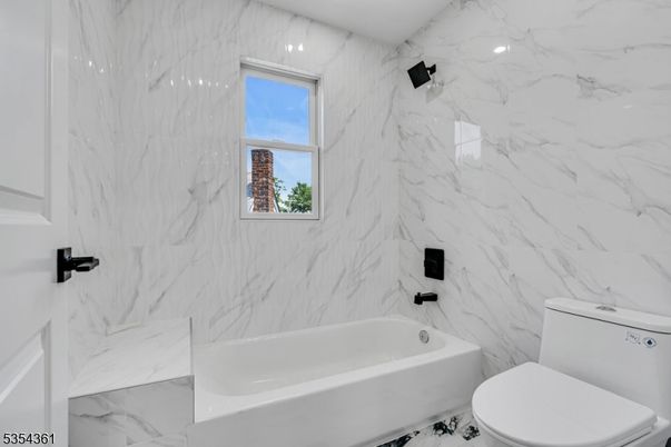 Bathroom, Interior, Marble, Marble Walls, Recessed Lighting
