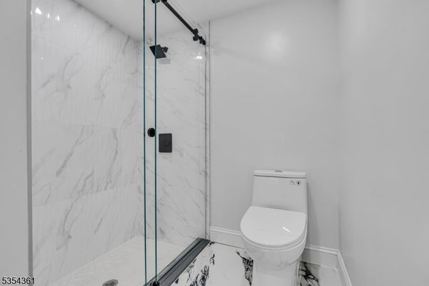 Bathroom, Glass Shower, Interior, Marble Walls, Recessed Lighting