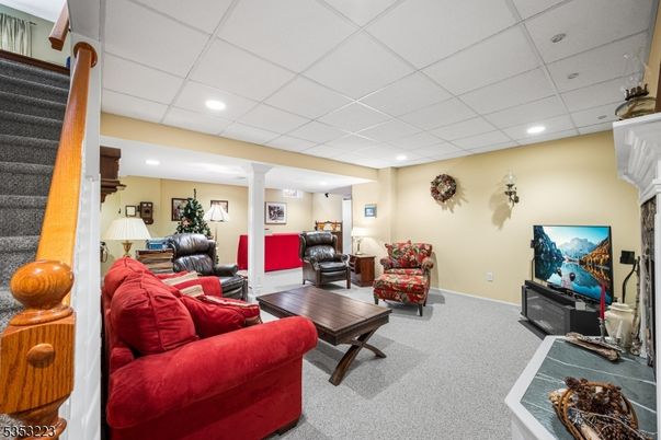 Fireplace, Interior, Living room, Recessed Lighting