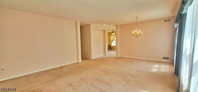 Chandelier, Empty room, Interior