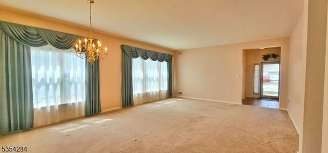 Chandelier, Empty room, Interior