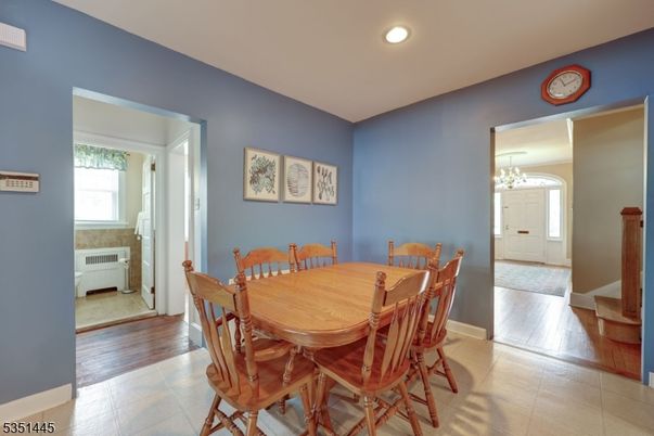Chandelier, Dining room, Interior, Recessed Lighting, Wood Texture Flooring