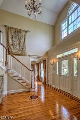 Chandelier, Interior, Wood Texture Flooring