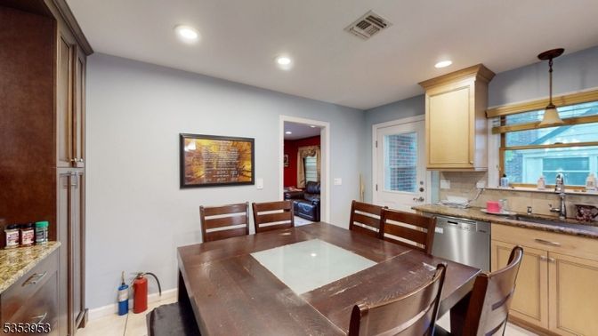 Dining room, Interior, Kitchen, Pendant Lights, Recessed Lighting