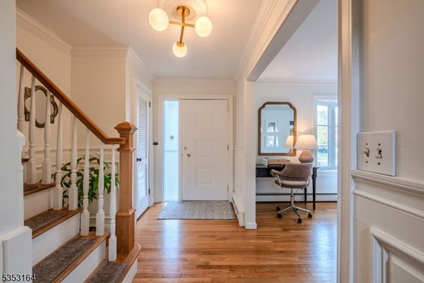 Home Office, Interior, Pendant Lights, Wood Texture Flooring