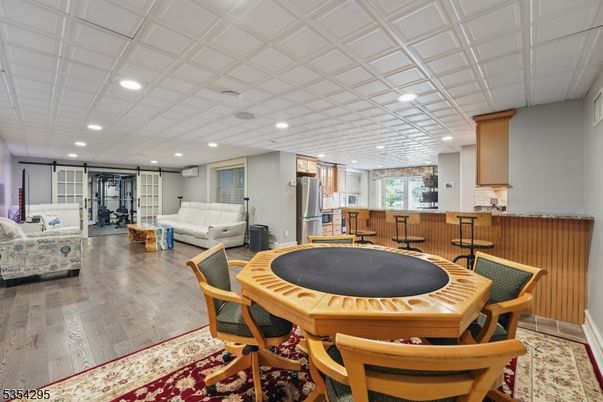 Interior, Kitchen, Living room, Recessed Lighting, Wood Texture Flooring