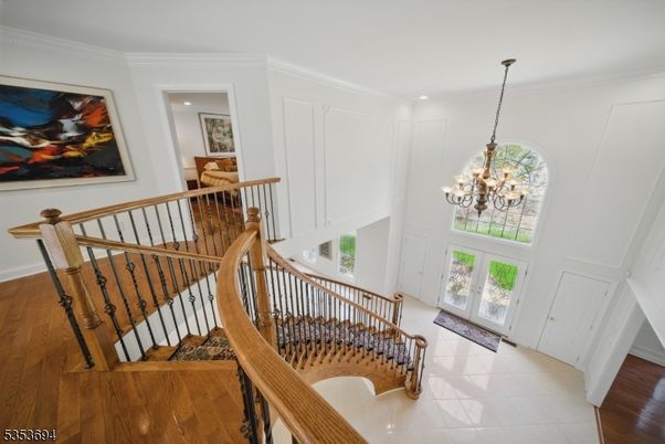 Chandelier, Interior, Recessed Lighting, Wood Texture Flooring
