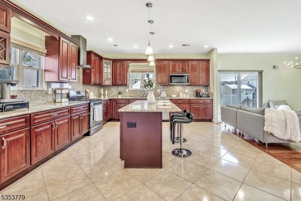 Interior, Kitchen, Pendant Lights, Recessed Lighting, Stainless Steel Appliances