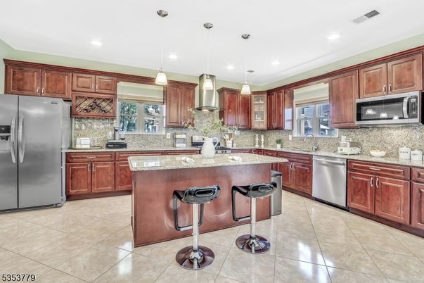 Interior, Kitchen, Pendant Lights, Recessed Lighting, Stainless Steel Appliances