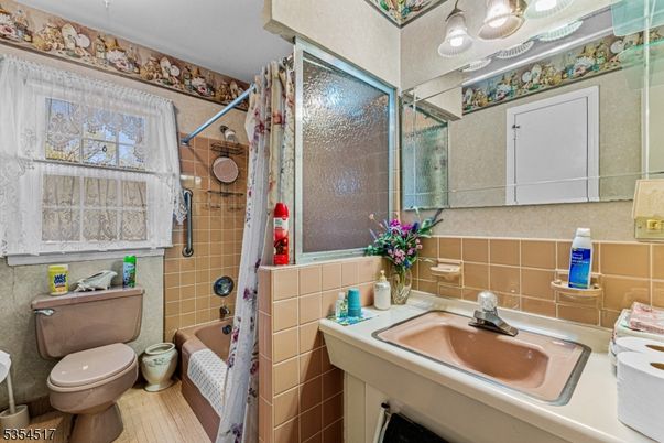 Bathroom, Glass Shower, Interior, Wood Texture Flooring
