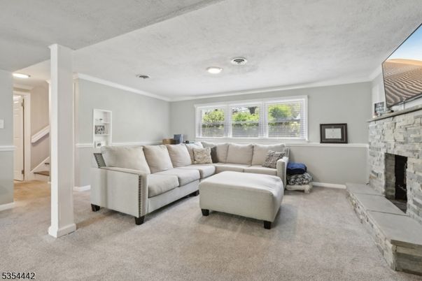 Fireplace, Interior, Living room, Recessed Lighting