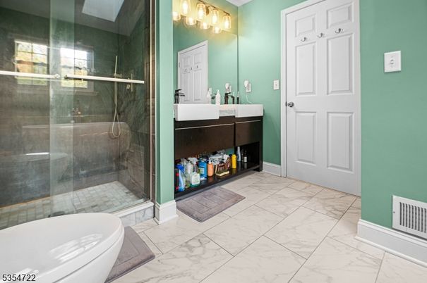 Bathroom, Glass Shower, Interior, Marble