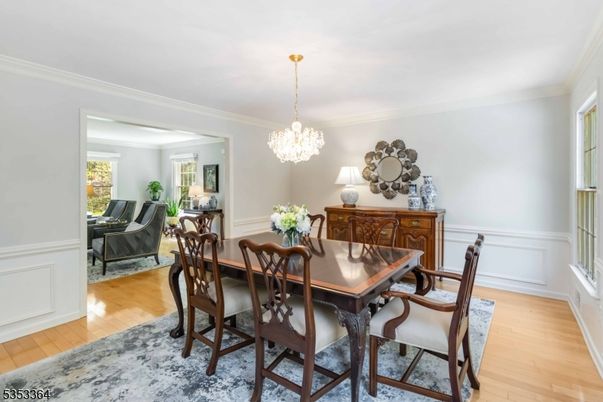 Chandelier, Dining room, Interior, Wood Texture Flooring