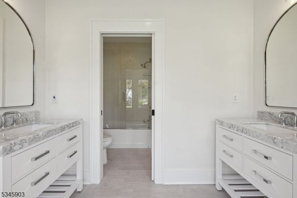 Bathroom, Dual Sink Vanities, Glass Shower, Interior