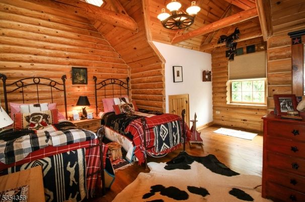 Bedroom, Chandelier, Interior, Wooden Beams, Wooden Ceilings, Wood Texture Flooring, Wooden Walls