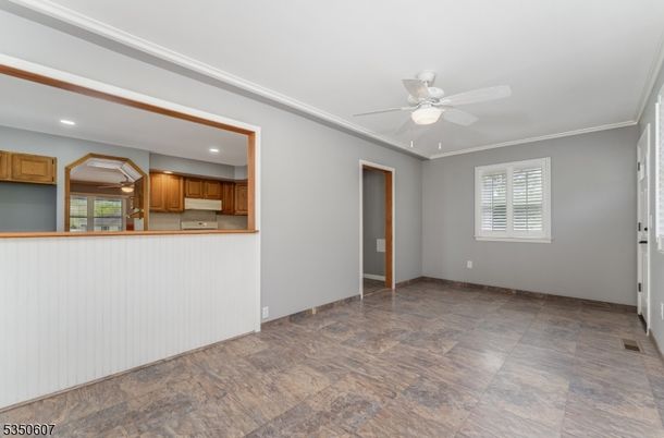 Empty room, Interior, Kitchen, Recessed Lighting
