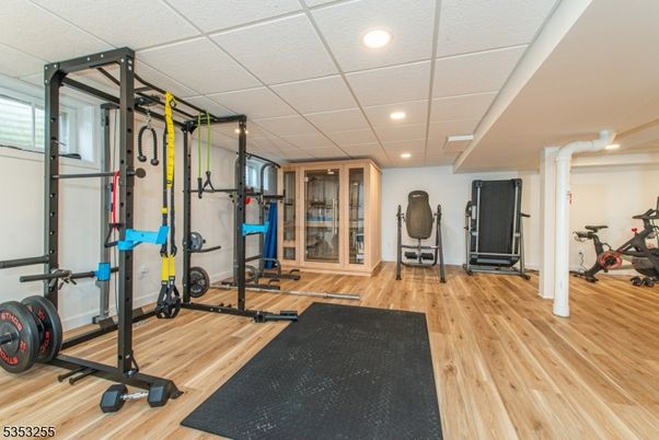 Fitness Equipment, Interior, Recessed Lighting, Wood Texture Flooring