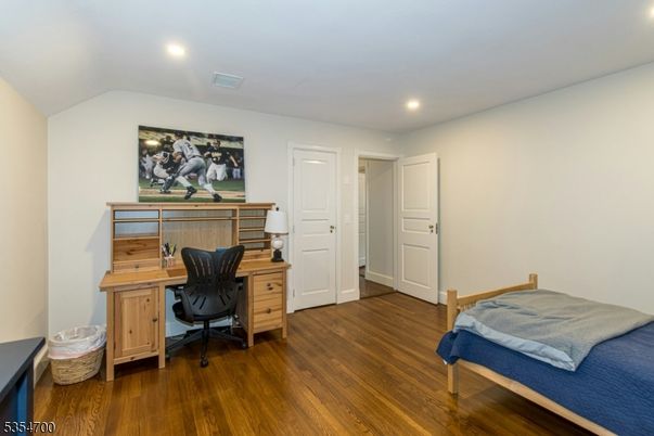 Bedroom, Home Office, Interior, Recessed Lighting, Wood Texture Flooring