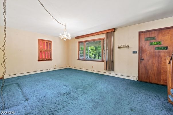 Chandelier, Empty room, Interior