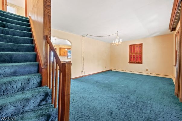 Chandelier, Empty room, Interior