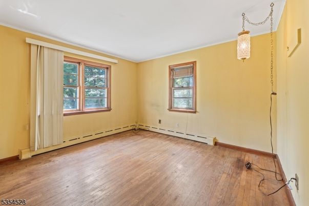 Chandelier, Empty room, Interior, Wood Texture Flooring