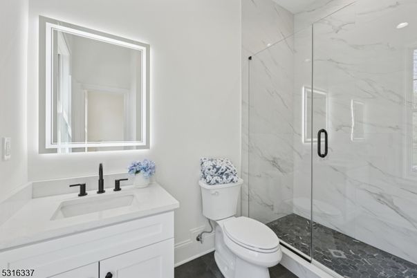 Bathroom, Glass Shower, Interior, Marble Walls
