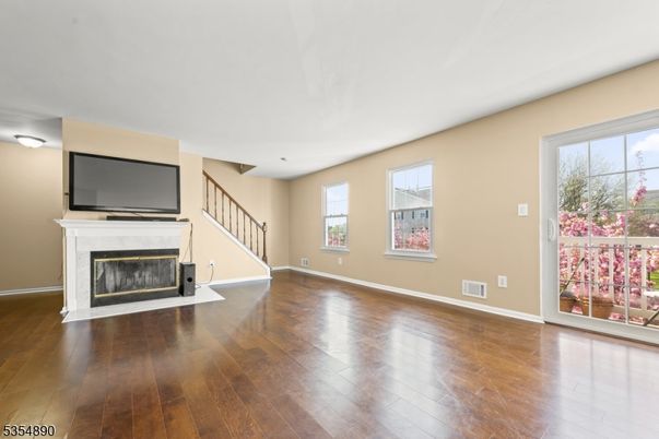Empty room, Fireplace, Interior, Wood Texture Flooring