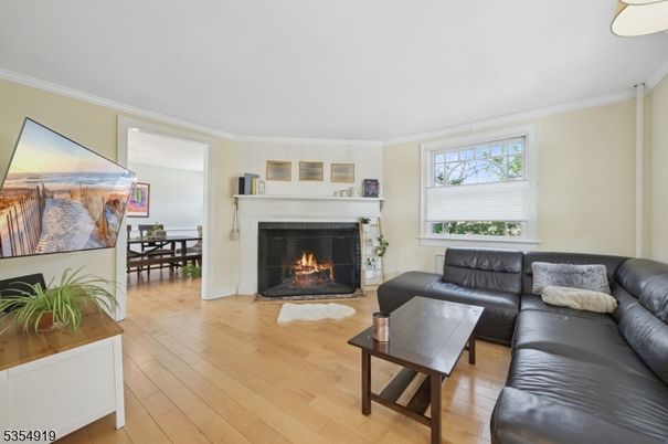 Dining room, Fireplace, Interior, Living room, Wood Texture Flooring
