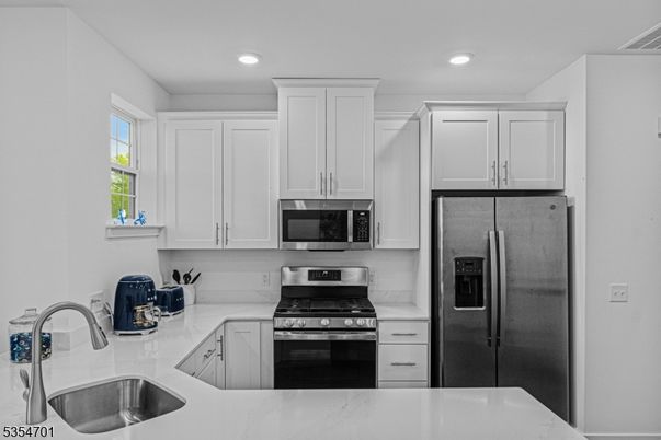 Interior, Kitchen, Recessed Lighting, Stainless Steel Appliances