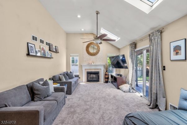 Fireplace, Interior, Living room, Recessed Lighting