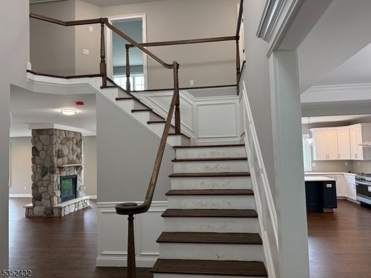 Fireplace, Interior, Kitchen, Wood Texture Flooring