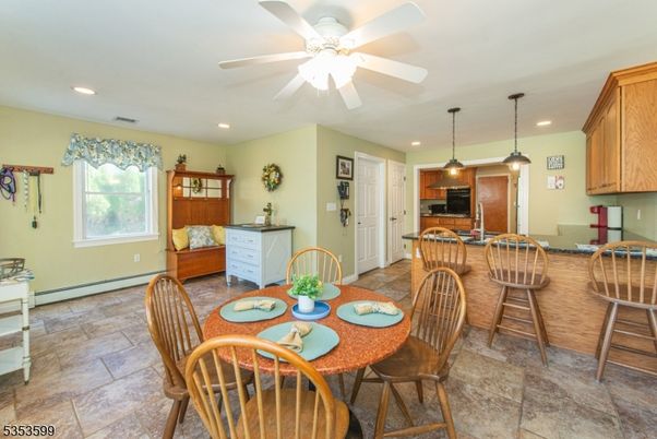 Dining room, Interior, Kitchen, Pendant Lights, Recessed Lighting