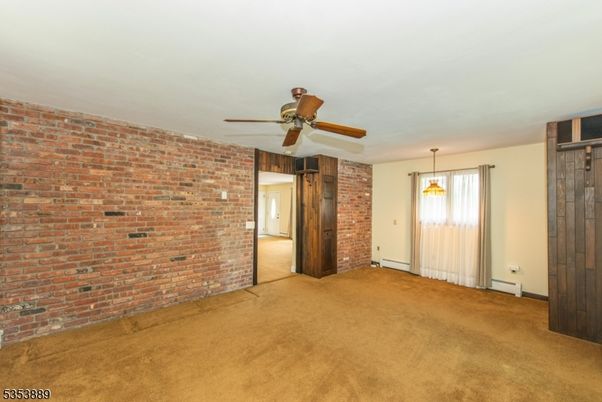 Empty room, Interior, Pendant Lights, Stone Walls