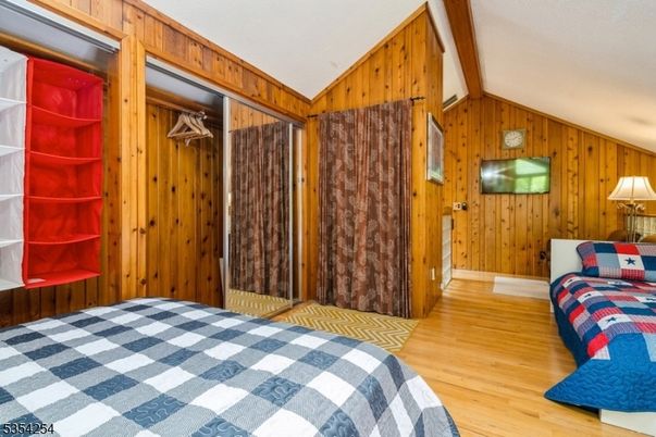 Bedroom, Interior, Wood Texture Flooring, Wooden Walls