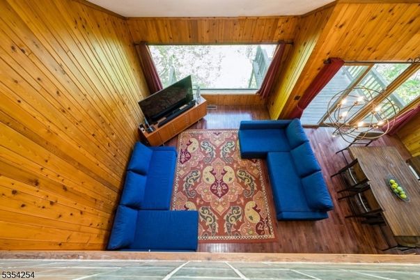 Interior, Living room, Wood Texture Flooring, Wooden Walls