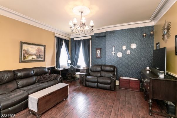Chandelier, Interior, Living room, Wood Texture Flooring