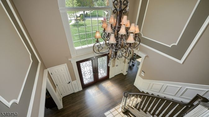 Chandelier, Interior, Wood Texture Flooring