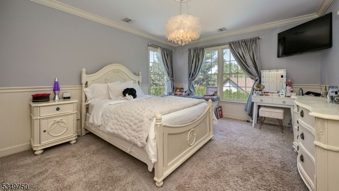 Bedroom, Chandelier, Home Office, Interior