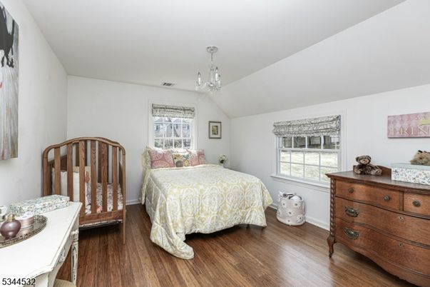 Bedroom, Chandelier, Interior, Wood Texture Flooring