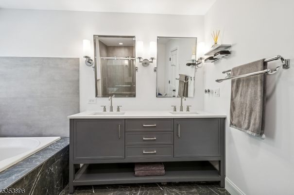 Bathroom, Dual Sink Vanities, Interior, Marble