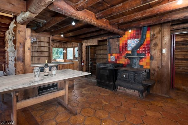 Fireplace, Interior, Wooden Beams, Wooden Ceilings, Wooden Walls