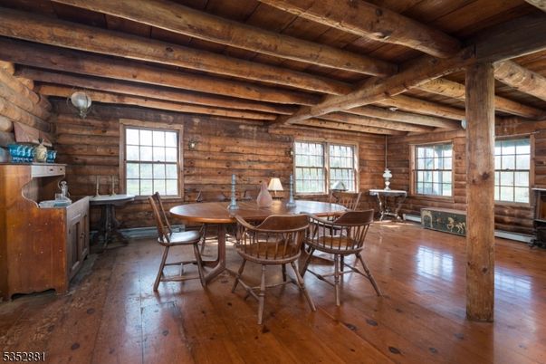 Dining room, Interior, Wooden Beams, Wooden Ceilings, Wood Texture Flooring, Wooden Walls