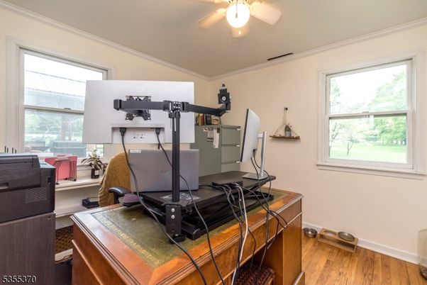 Fitness Equipment, Home Office, Interior, Wood Texture Flooring