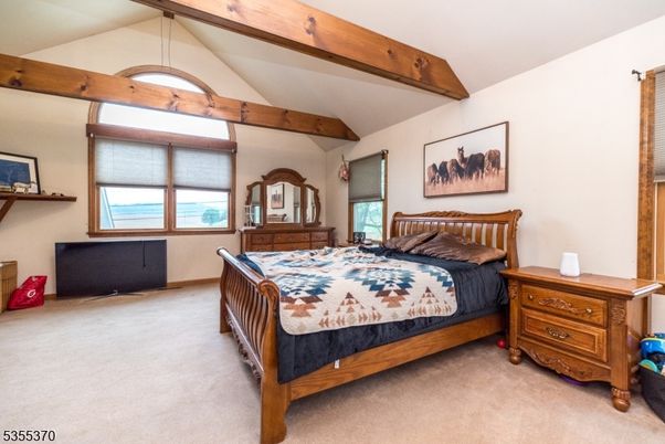 Bedroom, Interior, Pendant Lights, Wooden Beams