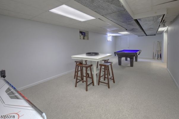 Billiard Table, Game Room, Interior, Recessed Lighting