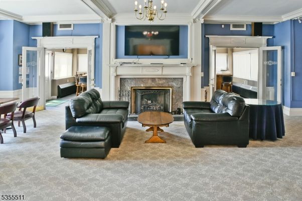 Chandelier, Dining room, Fireplace, Interior, Living room