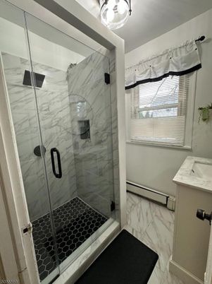 Bathroom, Glass Shower, Interior, Marble, Marble Walls