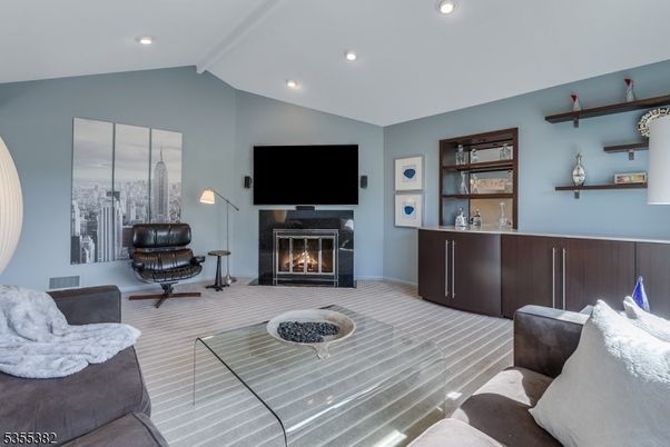 Fireplace, Interior, Living room, Recessed Lighting