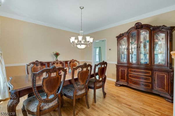Chandelier, Dining room, Interior, Wood Texture Flooring