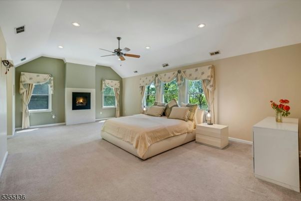 Bedroom, Fireplace, Interior, Recessed Lighting